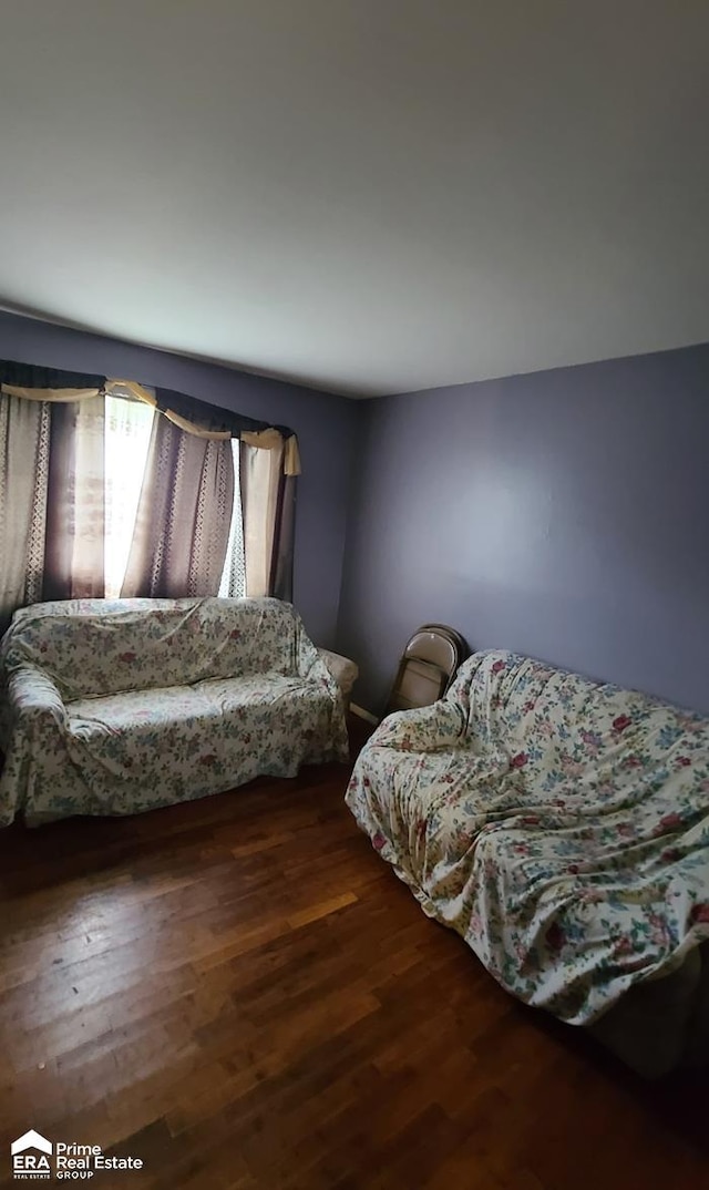 bedroom featuring dark wood-type flooring