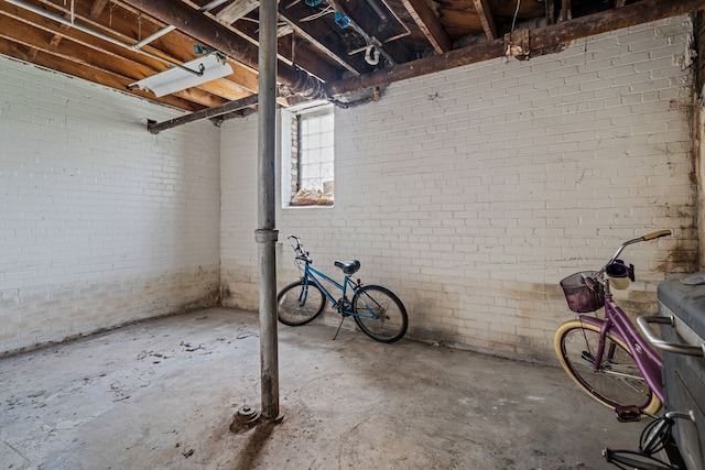 1055 Philip St, Detroit, MI 48215 - basement with brick wall