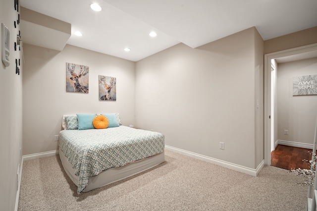 view of carpeted bedroom