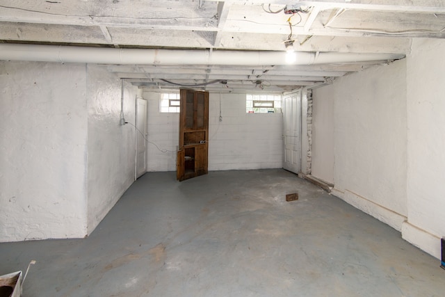 view of basement