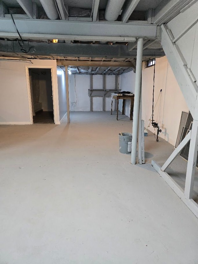 view of basement