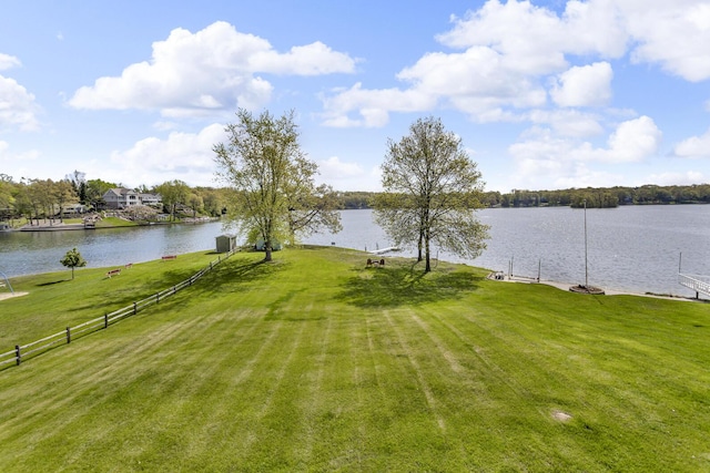 11767 Greenbriar Dr, Jerome, MI 49249 - view of yard featuring a water view