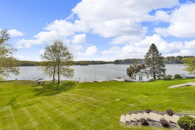 11767 Greenbriar Dr, Jerome, MI 49249 - water view featuring a dock