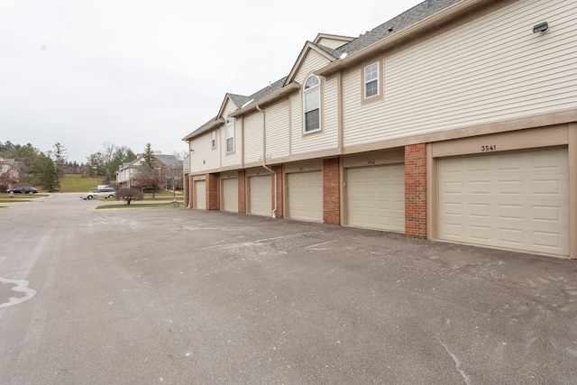 exterior space featuring a garage