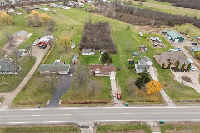 bird's eye view featuring a rural view