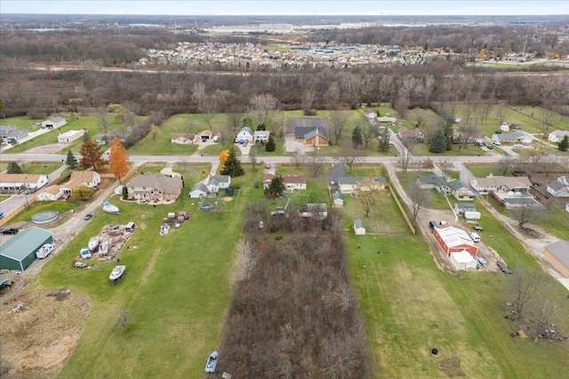 drone / aerial view with a residential view