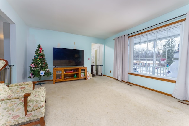 view of carpeted living room