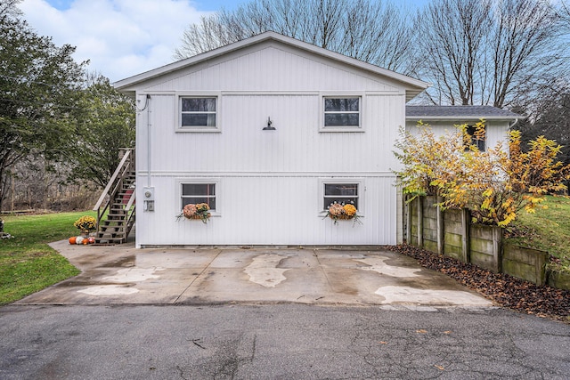 view of front of home with stairs