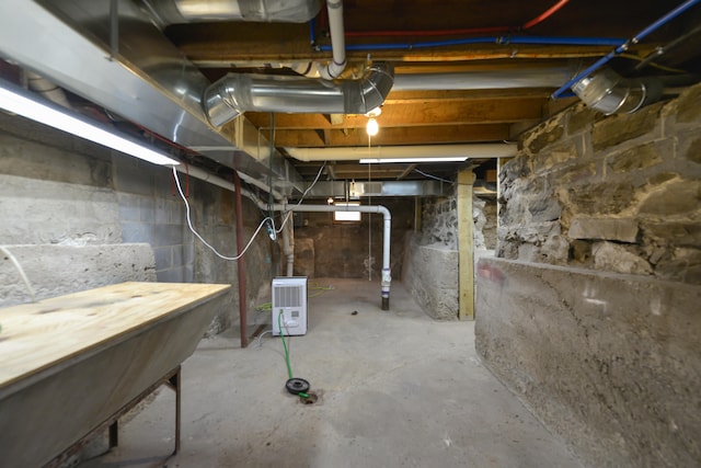 view of basement