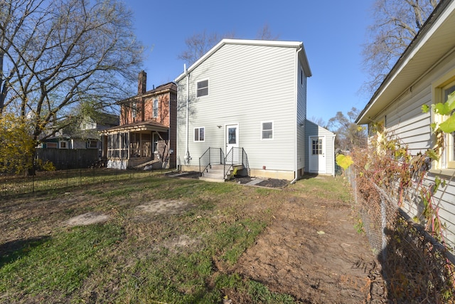 view of rear view of property