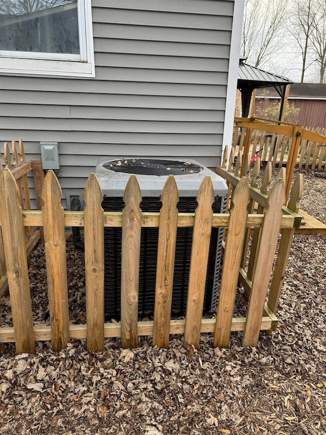 exterior details featuring central AC unit