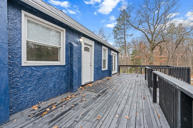 3897 Sand Rd, Port Austin, MI 48467 - view of wooden deck