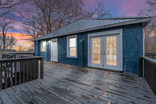 3897 Sand Rd, Port Austin, MI 48467 - deck with french doors