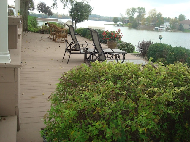 14600 W Diane Dr, Camden, MI 49232 - wooden deck with a water view