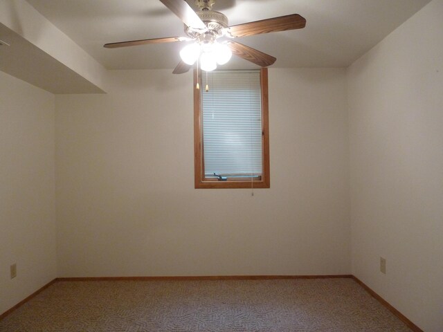 14600 W Diane Dr, Camden, MI 49232 - spare room featuring a ceiling fan, light colored carpet, and baseboards