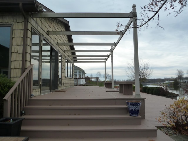 14600 W Diane Dr, Camden, MI 49232 - wooden terrace with a water view