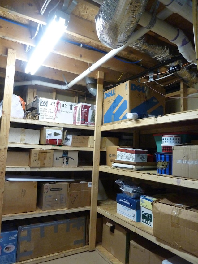 view of storage area