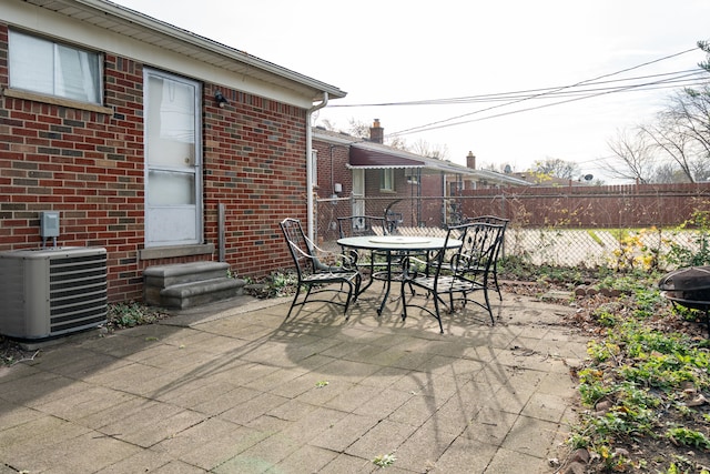 view of patio with central AC