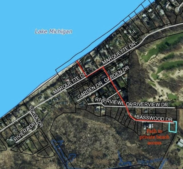 10874 Basswood Dr, New Buffalo, MI 49117 - map of property location