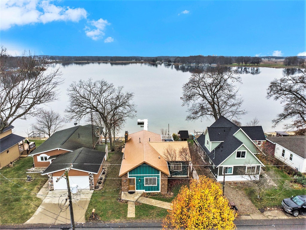 731 Clark Rd, Ceresco, MI 49033 - aerial view of residential area featuring a large body of water