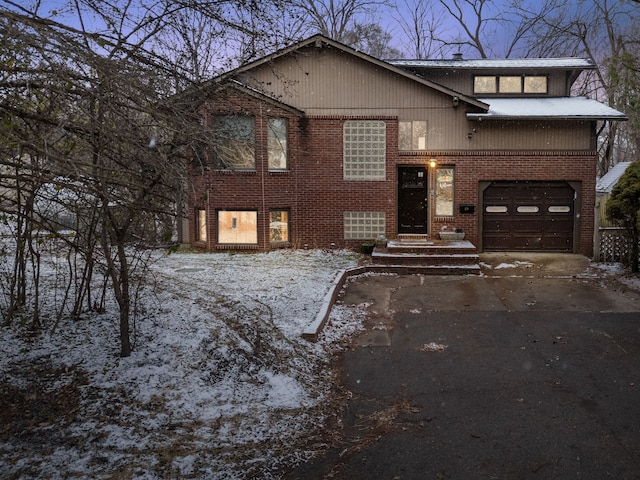 view of front of home featuring a garage