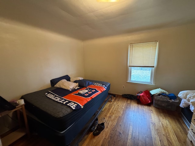 bedroom featuring wood-type flooring