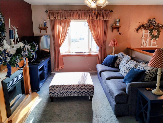 view of carpeted living room