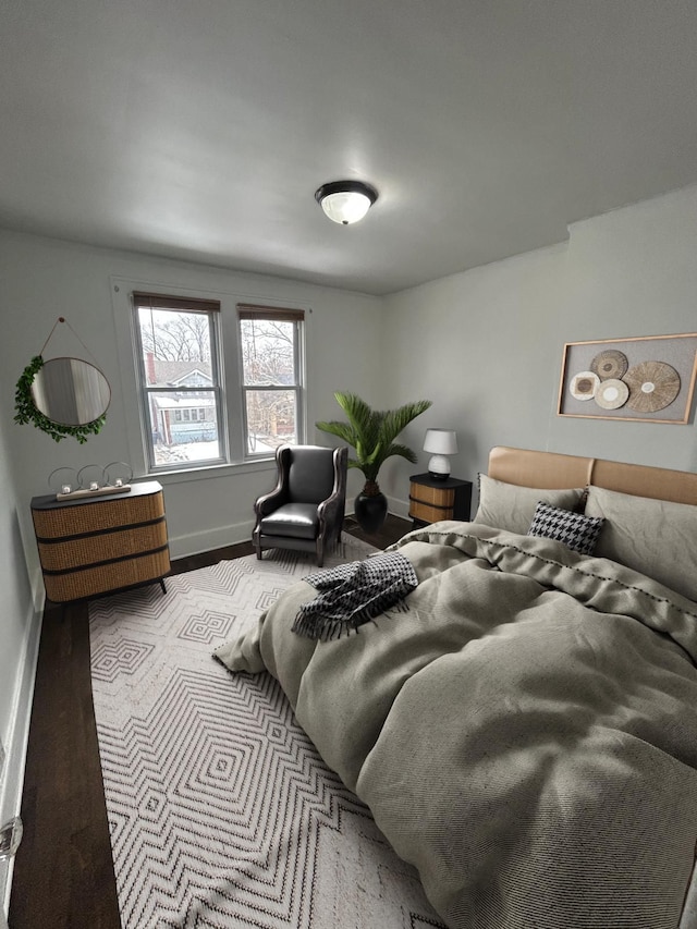 bedroom featuring light wood-type flooring