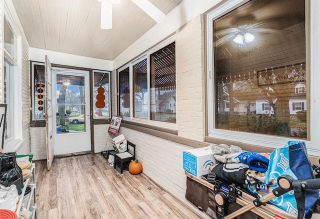 view of sunroom