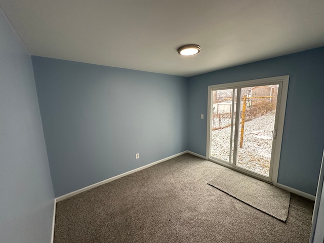 view of carpeted empty room