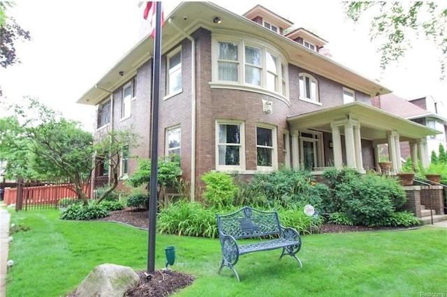 90 Edison St, Detroit, MI 48202 - rear view of house with brick siding