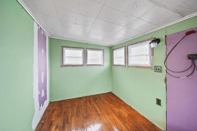 empty room featuring dark wood-type flooring