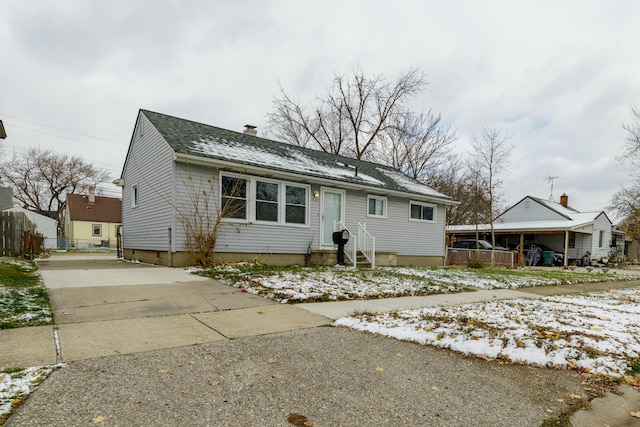 view of front of home