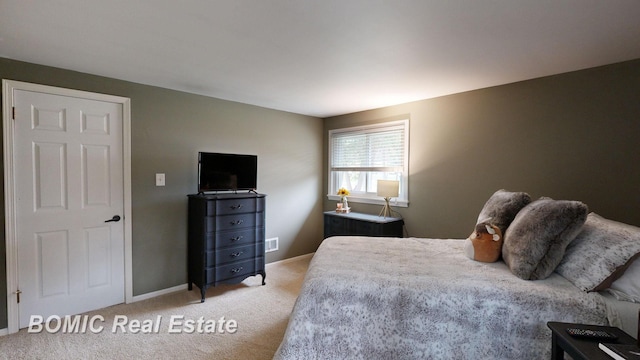 view of carpeted bedroom