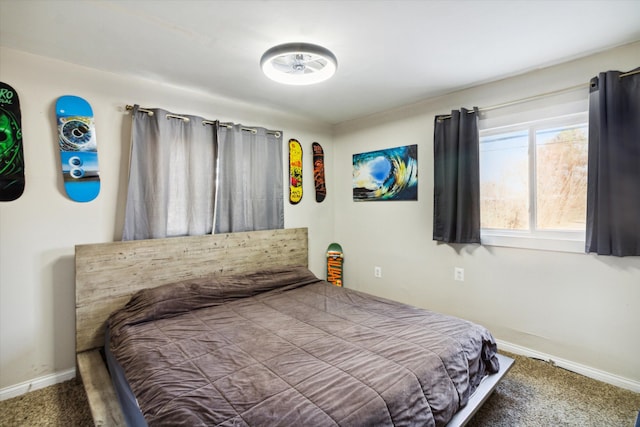 view of carpeted bedroom