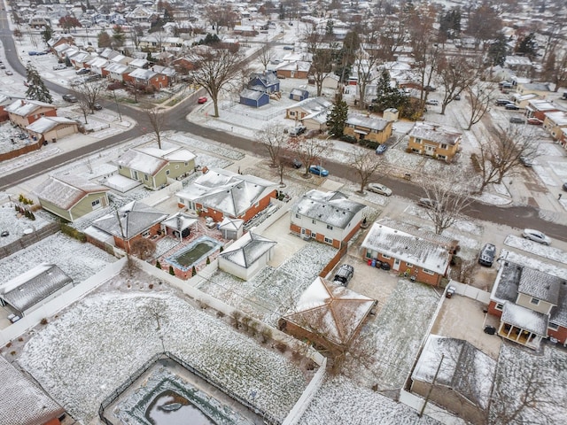 view of snowy aerial view