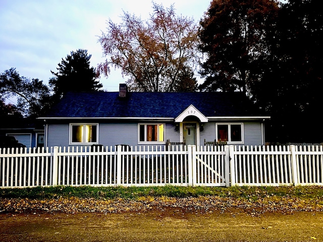 view of single story home