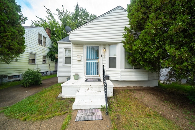 view of bungalow-style home