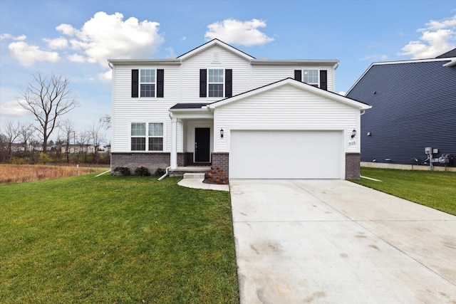 view of front property featuring a front yard