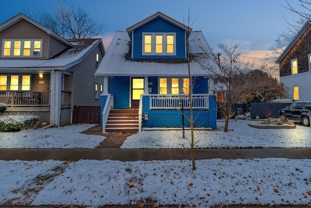 bungalow-style house featuring covered porch