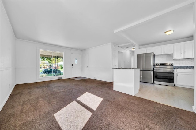 unfurnished living room with wood-type flooring