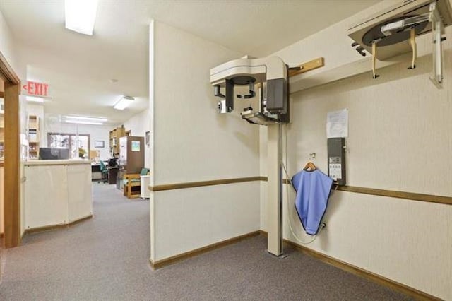 interior space featuring carpet floors