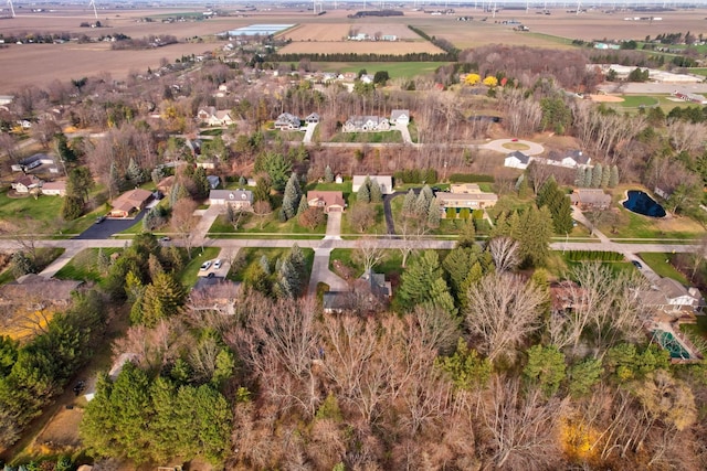 aerial view featuring a rural view