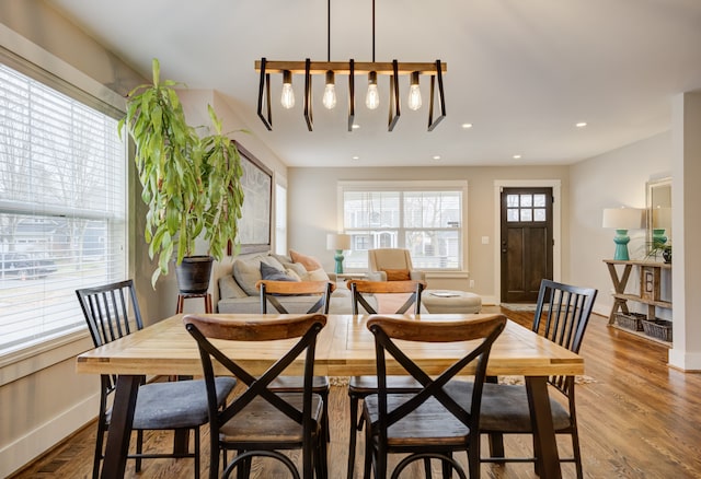 dining room featuring hardwood / wood-style floors