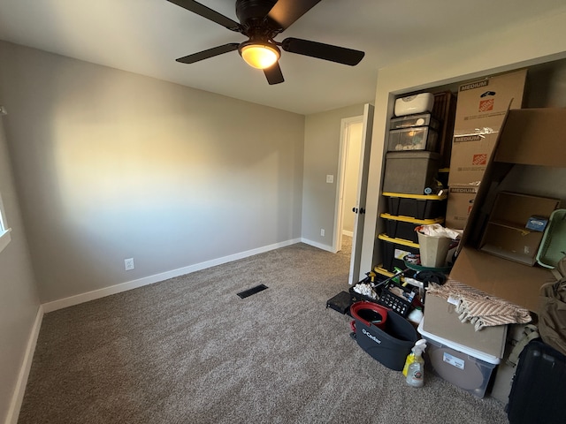 5052 Kenway Ct S, Sterling Heights, MI 48310 - bedroom featuring carpet flooring, baseboards, and a ceiling fan