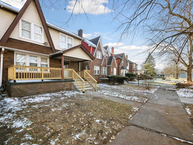 16162 Normandy St, Detroit, MI 48221 - view of front of house featuring covered porch and a residential view