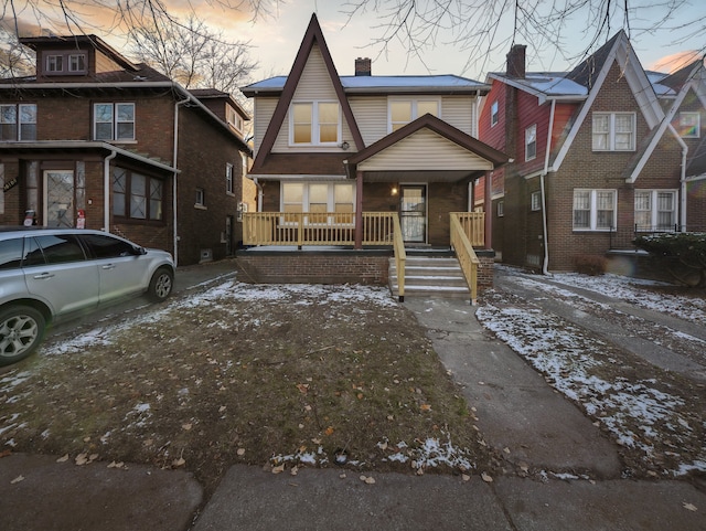 view of front of home with a porch