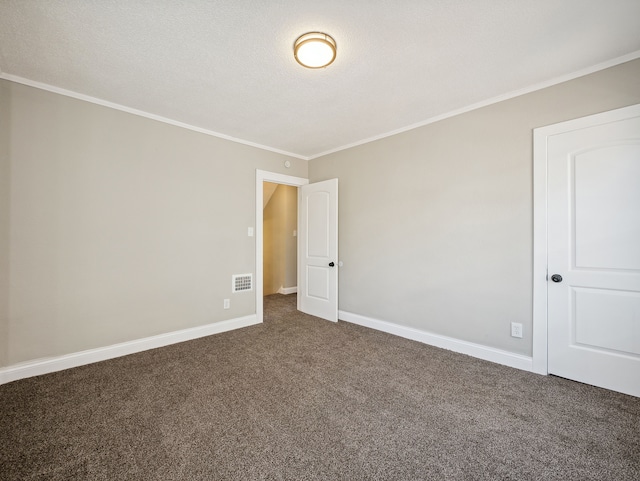 16162 Normandy St, Detroit, MI 48221 - spare room with dark carpet, ornamental molding, and baseboards