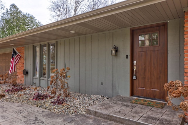 view of doorway to property