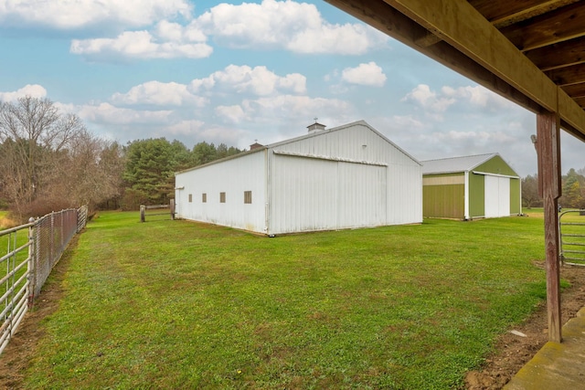 exterior space with a yard